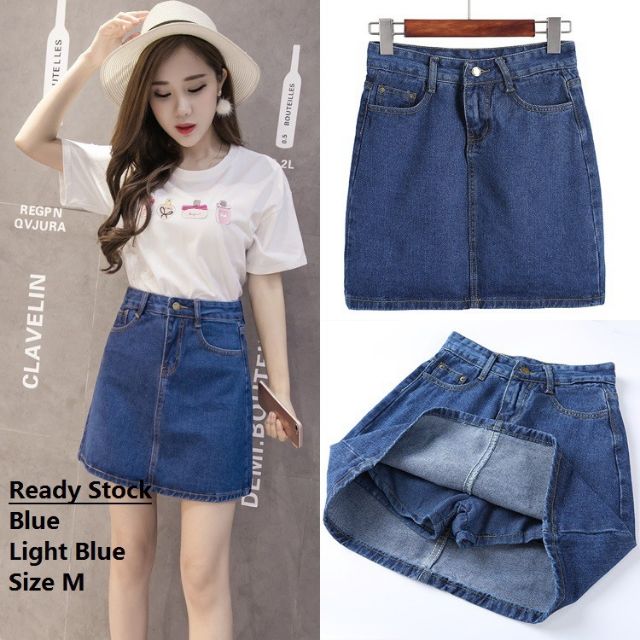 korean jeans skirt fashion