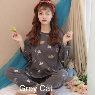  Baju Tidur Wanita Kartun  Comel women ladies pajamas set 