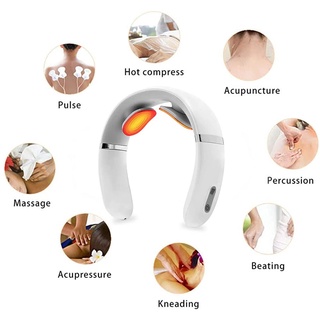 Neck Massage Device Wireless Portable Mini Cervical Massager Soothing Shoulder Electric Pulse Therapy Health Neck Guard