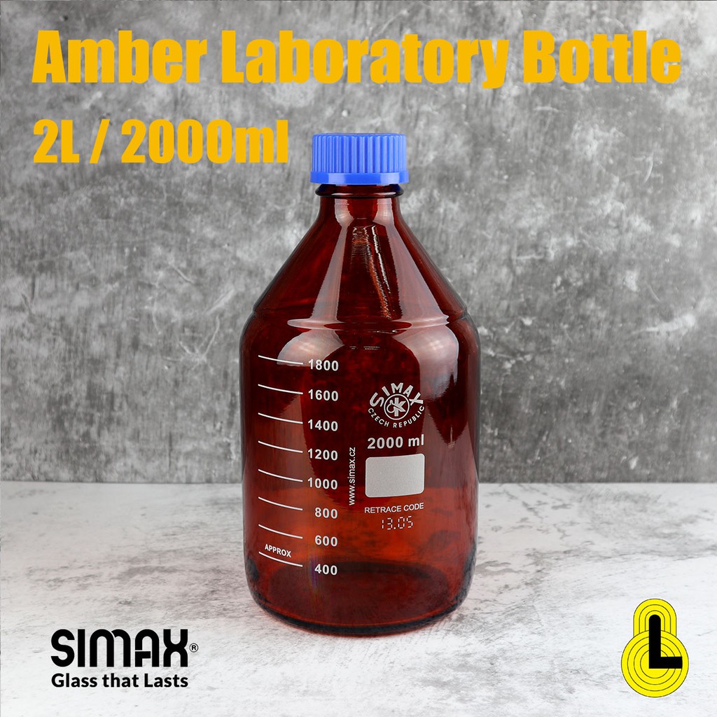 Amber Laboratory Bottle 2L Simax Shopee Malaysia