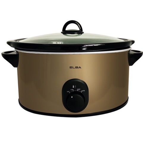 ELBA SLOW COOKER 6.5L ESCO-K6568(CP) FREE BUBBLE WRAPPING