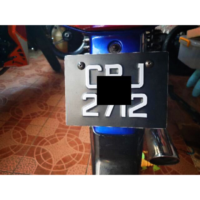 Plat motor style ketuk #aluminium | Shopee Malaysia