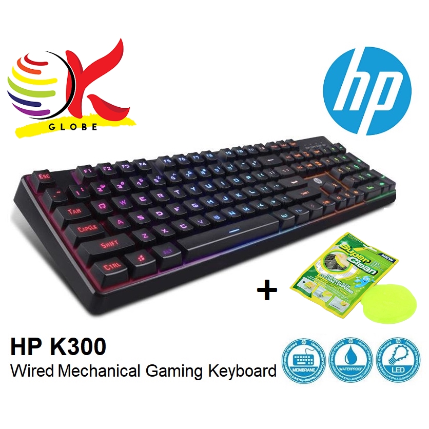HP K300 / K100 WIRED USB MECHANICAL GAMING KEYBOARD. MULTICOLOR