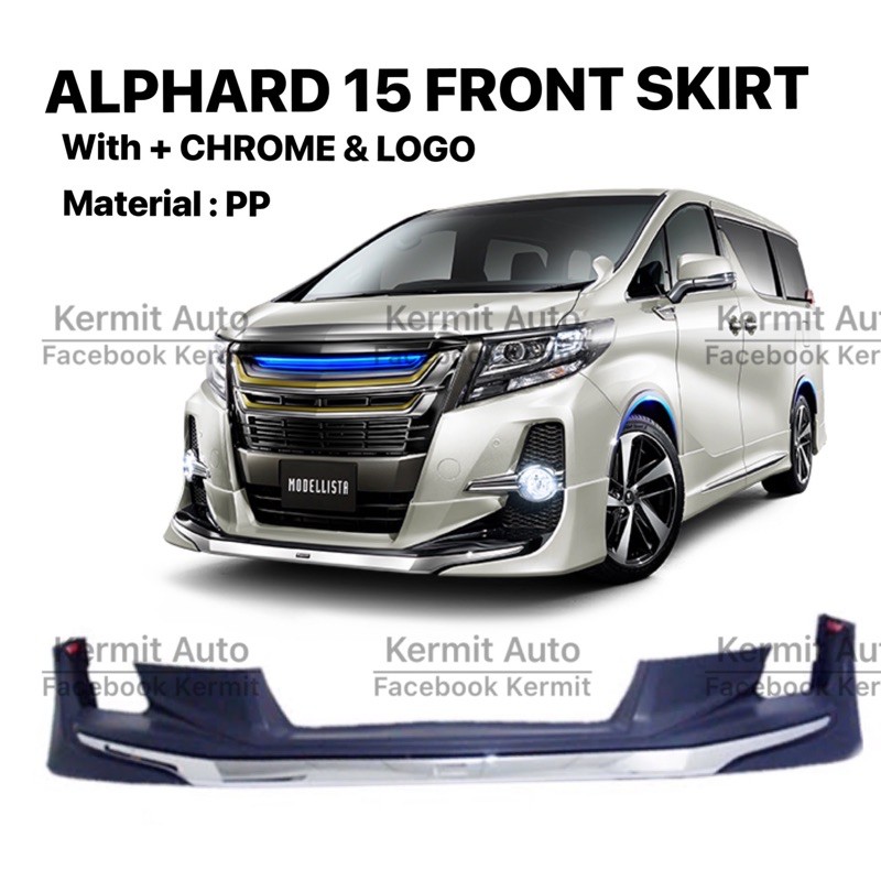 Toyota Alphard 15 Modellista Front Skirt Lip Bodykit 15 16 17 16 17 Body Kit Shopee Malaysia