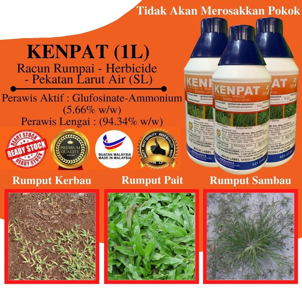 Racun Rumpai | Kenpat 1 Liter | Kebun Sayur Kebun Buah-buahan Boleh ...