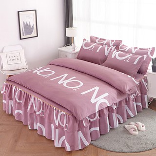 Han Edition Web Celebrity Cotton Princess Bed Skirt Covered 4