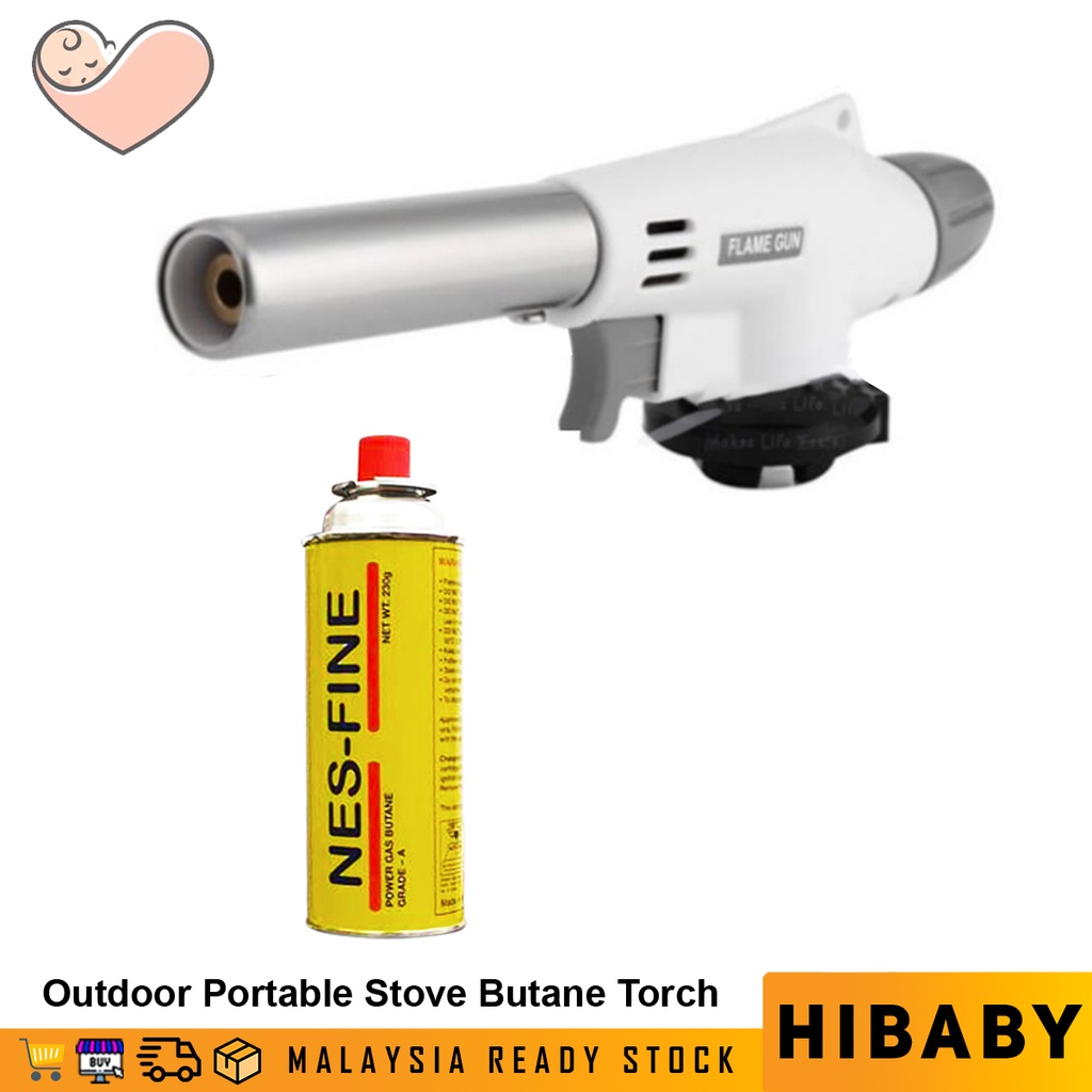 HIBABY Multipurpose Outdoor Stove Butane Torch Kitchen Blow Lighter Cooking Camping Torch Gas Burner