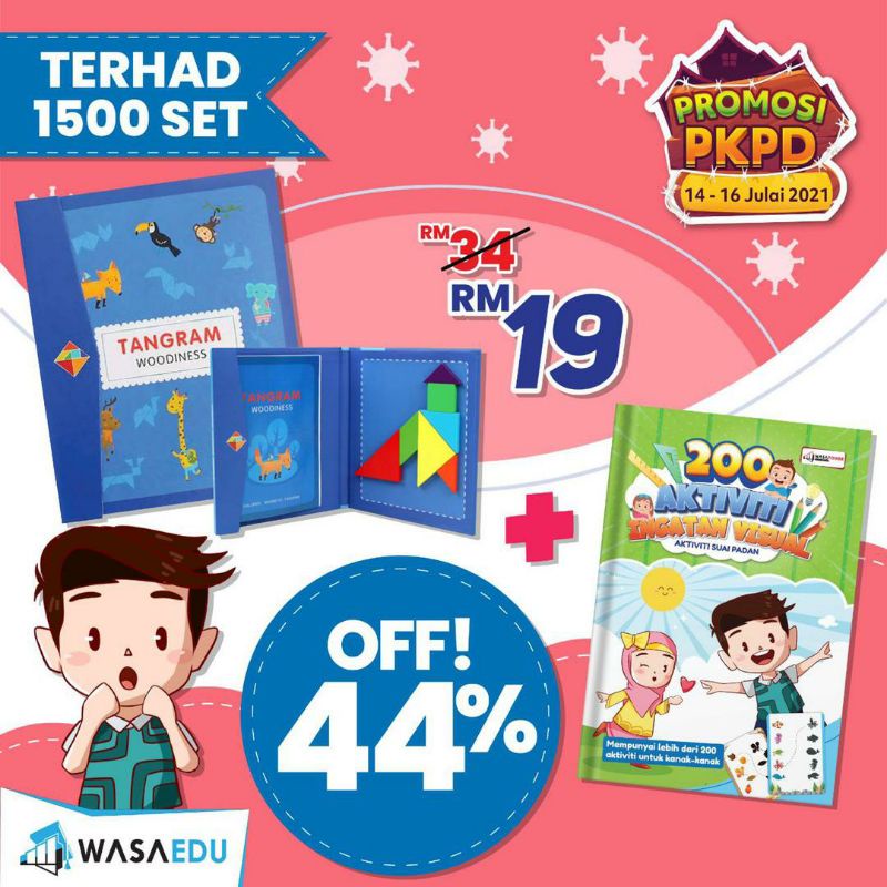 Buku 200 Aktiviti Ingatan Visual Permainan Tangram Buku Aktiviti Kanak Kanak Suai Padan Wooden Magnetic Tangram Puzzle Shopee Malaysia