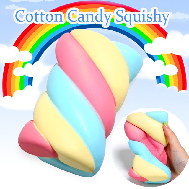 Kawaii Squishy Jumbo Rainbow Cotton Candy Squishy Slow Rising Toy