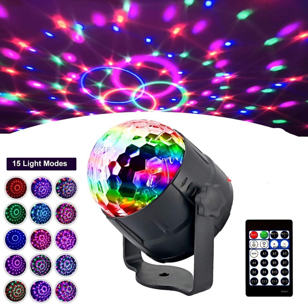 LED Party Light RGB LED Crystal Magic Ball Light Pub Disco Stage Effect ...