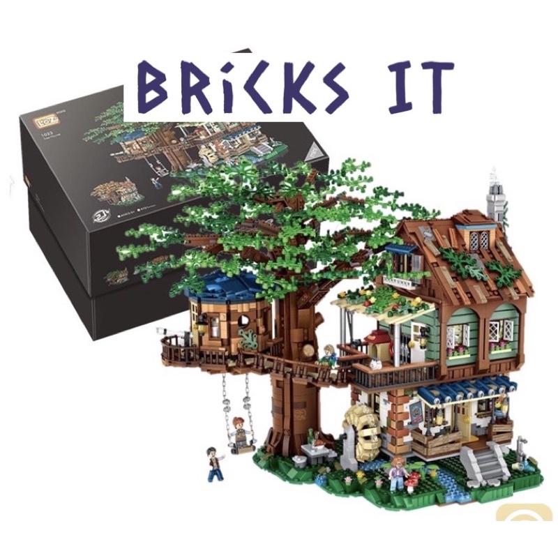 LOZ Tree House 1033 Creative 2in1 Green & Orange Leaves Mini Brick Building Blocks