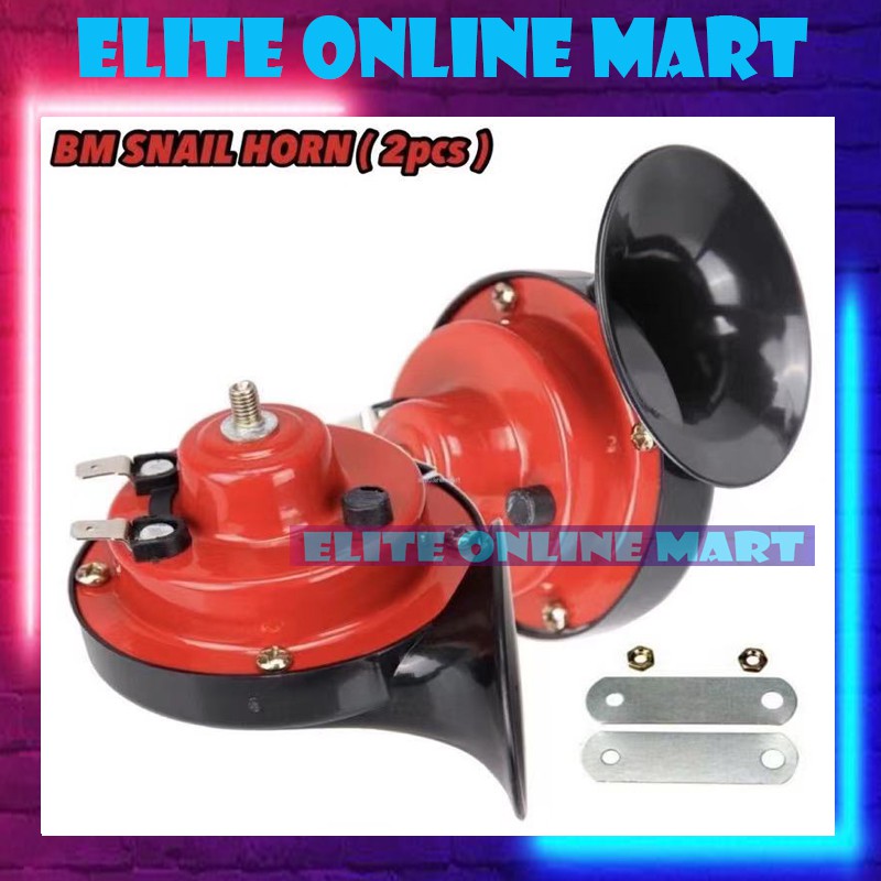 2pcs UNIVERSAL Car Kereta Snail Horn Air Honk Wira Myvi Bezza Axia Aruz Saga Kancil Alza Exora Persona Gen2