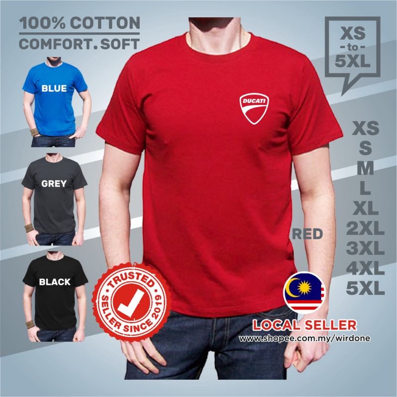 [70% Mega Sales !] DUCATI CORSE Men Clothing motorcycle phone holder accessories tops shirt Lelaki Baju Tshirt motogp