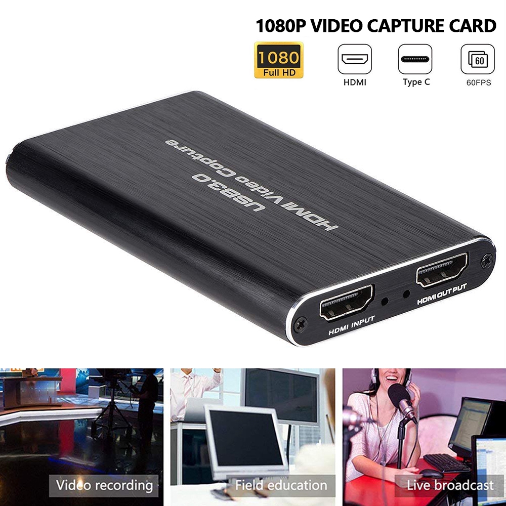 Usb3 0 Hdmi Video Game Capture Card Hd 1080p 60fps Live Streaming With Mic Built In Usb 3 0 Controller Shopee Malaysia