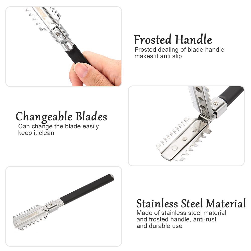 New Barber Scissor Diy Hair Cut Styling Razor Comb Hairdressing