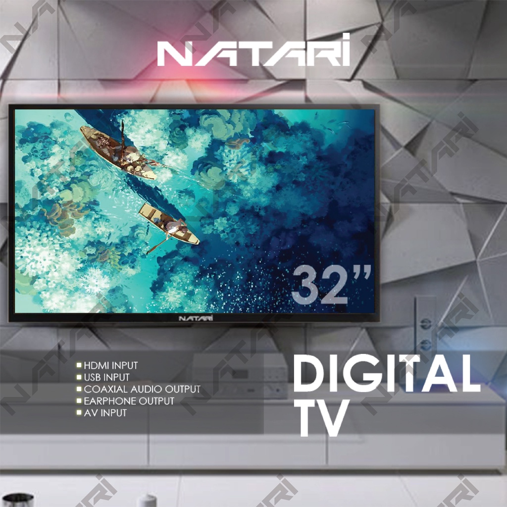 NATARI Digital LED TV 32 Inch with built-in MYTV