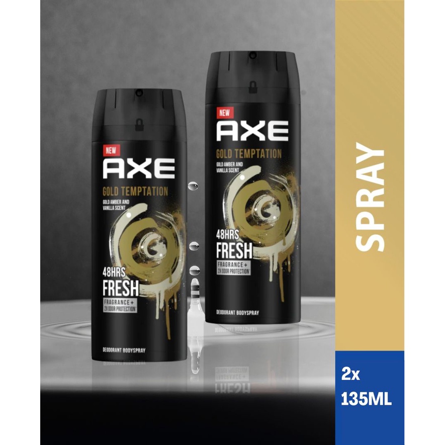 2x135ML Axe Body Spray Gold Temptation Shopee Malaysia