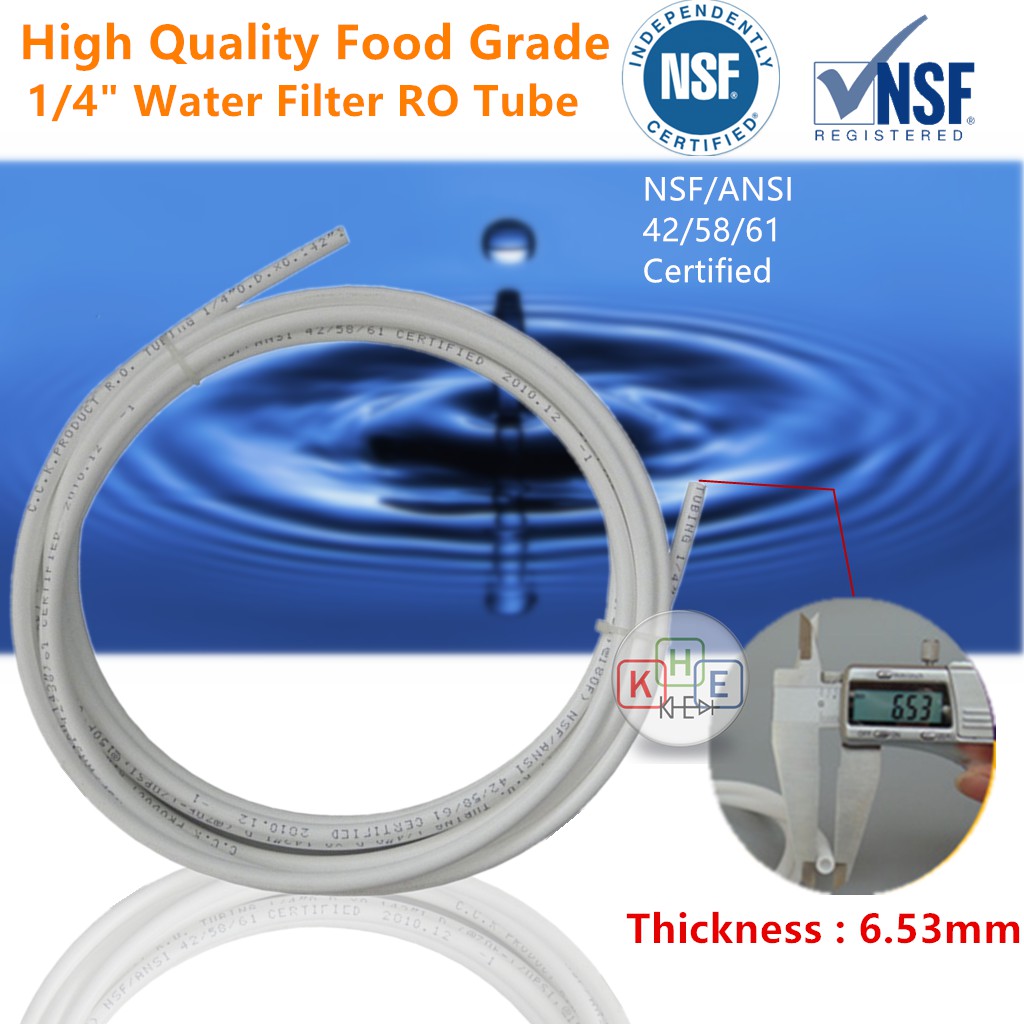GenAir Food Grade 1/4" Water Filter RO Tube Hose Pipe