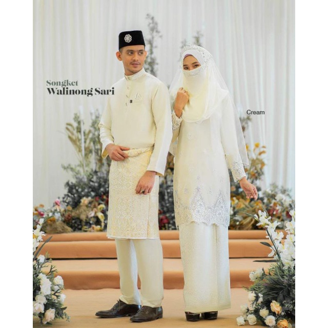 [FULL SET 7 ITEM CREAM] BAJU PENGANTIN/NIKAH/TUNANG/ KURUNG MODEN ...