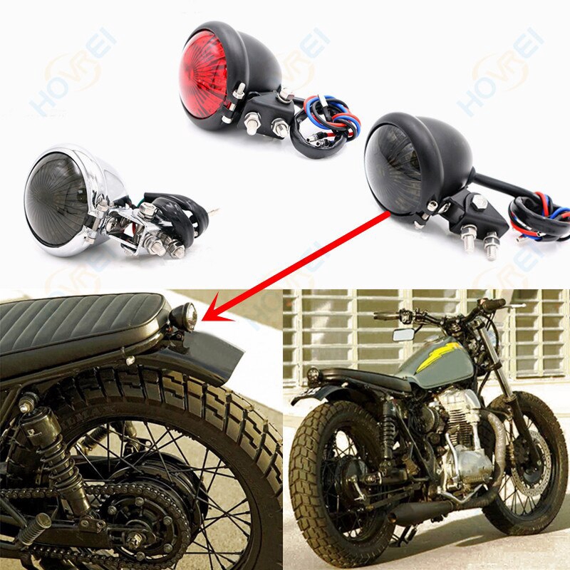 Retro Motorcycle Led Turn Signal Brake Light Tailight Indicator For Harley Bobber Chopper Yamaha Dirt Bike Shopee Malaysia