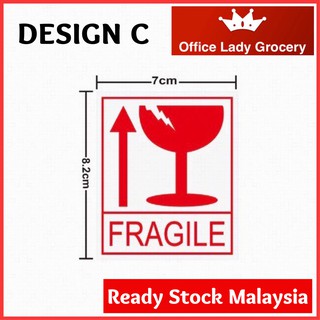 1000 Pcs Fragile Sticker Warning Label Poslaju Courier Urgent Sticker Mudah Pecah Æç¢è´´æ ç­¾ Shopee Courier Kurier Shopee Malaysia