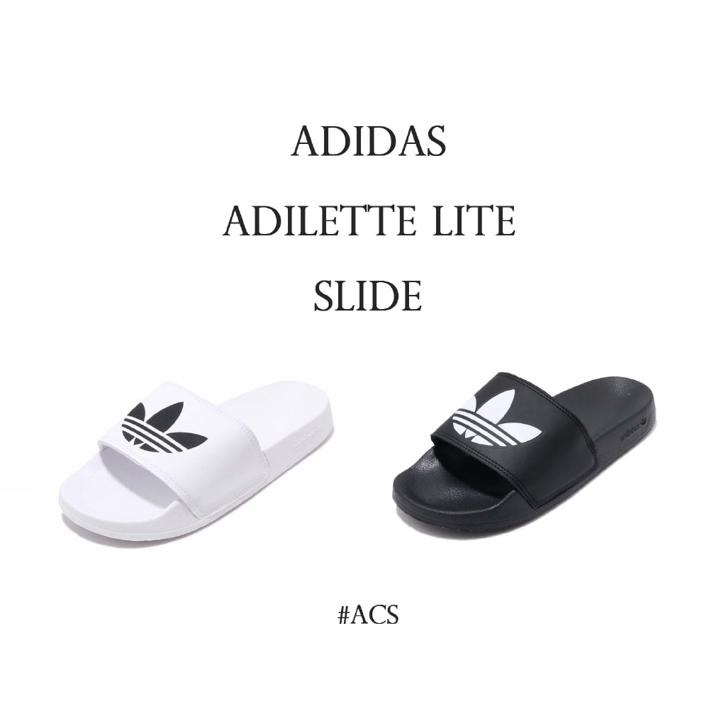adidas slippers black and white
