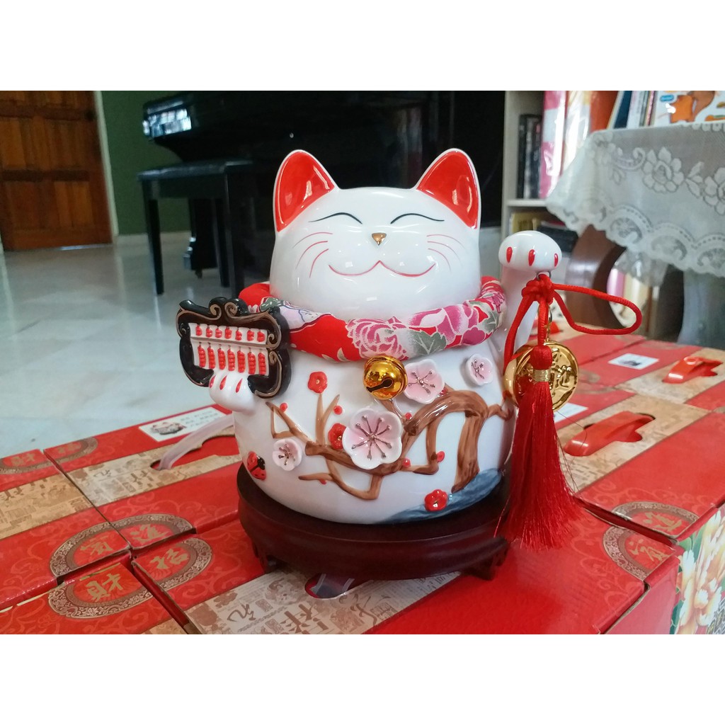 [Gifts] 8 inch lucky cat piggy bank – careful calculation 【送礼佳品】8寸招财猫储蓄罐 –精打细算