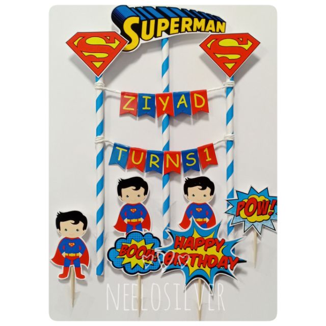 Superman Cake Topper Shopee Malaysia