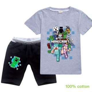 Minecraft Baby Boy Clothes 2020 Summer Baby Girls T Shirt Pants 2pcs Sets Cotton Short Sleeve T Shirt Shorts Suit Clothing Children T Shirts Short Pant Suits Shopee Malaysia - 2 12y roblox clothing sets short pants tops 2pcs suit kids t shirts toddler boy summer clothes girls outfits tshirt shorts