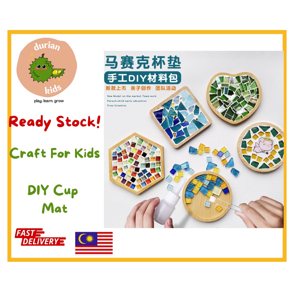 ?Ready Stock? Craft DIY Cup Mat/ Creative Gift for kids  / STEAM/ Mosaic Coster
