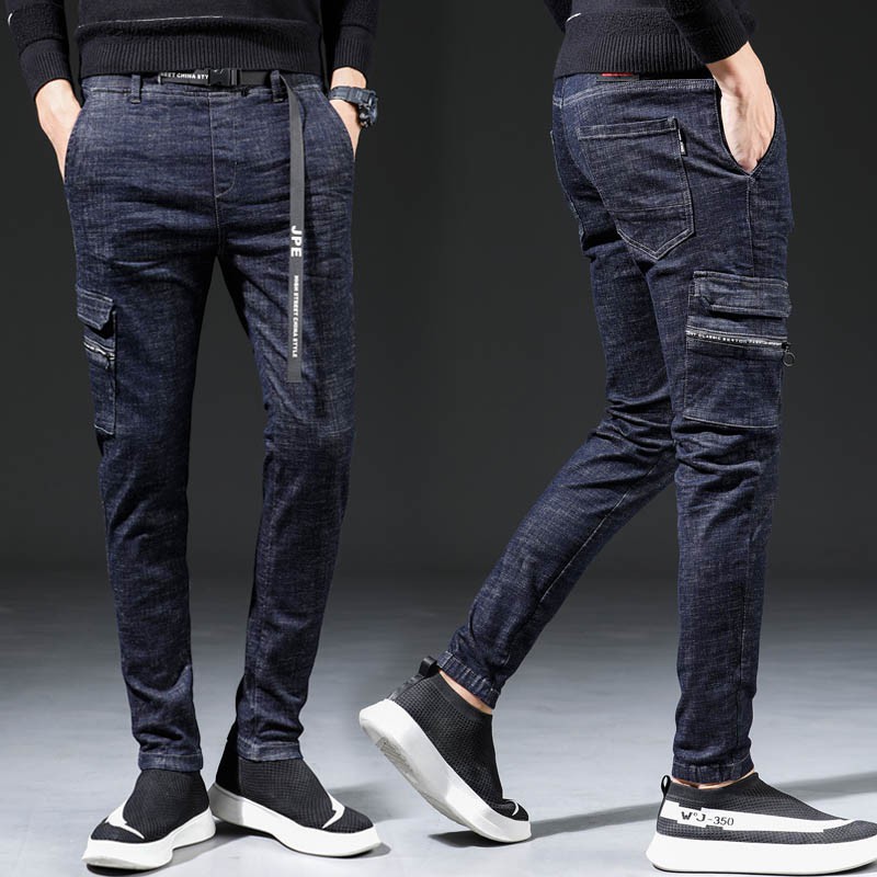 denim jeans with side pockets
