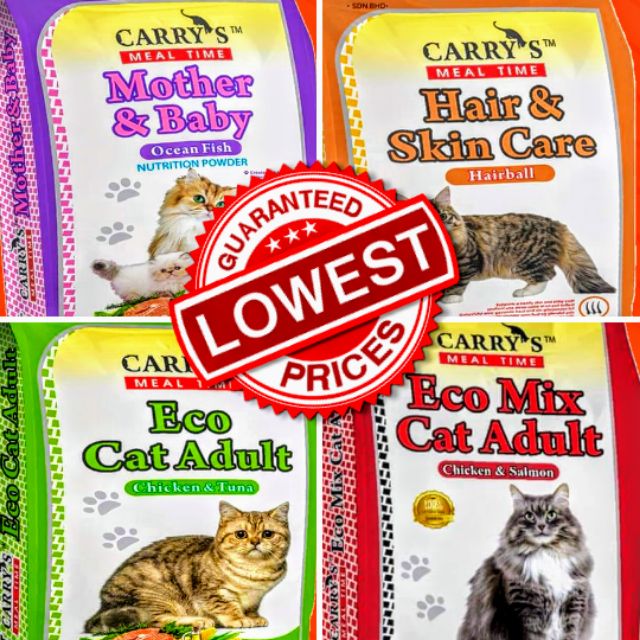 Carrys Cat Food Makanan Kucing 10kg Shopee Malaysia