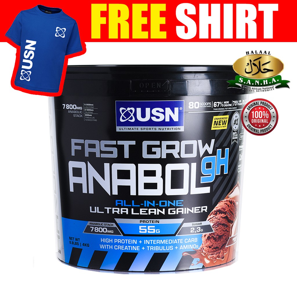 USN Fast Grow AllInOne Anabol gH Lean Muscle Strength Weight Gainer