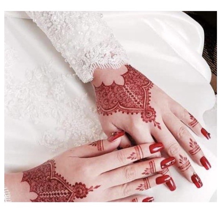 Inai Kuku Jari Tangan Kaki Lukis Sapu Celup Serbuk Henna Shopee Malaysia