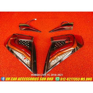 Buy Honda Civic Fc 2016 2021 Dragon Scale V6 Dynamic Tail Lamp With Signal Running Smoke Seetracker Malaysia