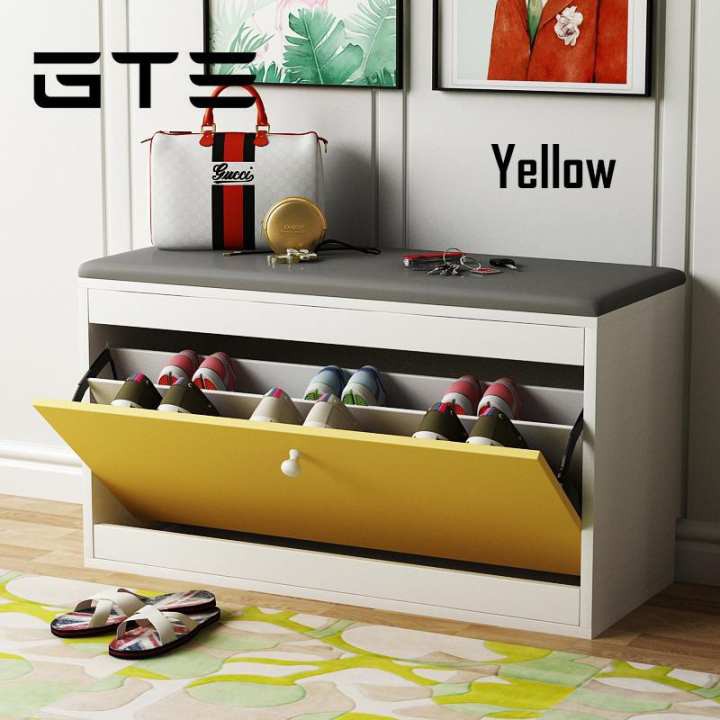 Gte Wooden Shoes Storage Bench Shoes Cabinet Shoe Rack With Sofa Seat Storage Be
