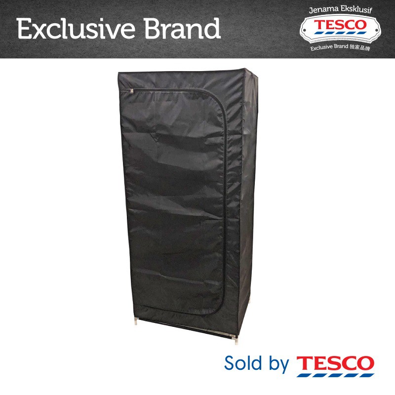 Tesco 100 Polyester Wardrobe With Zip Cover Shopee Malaysia