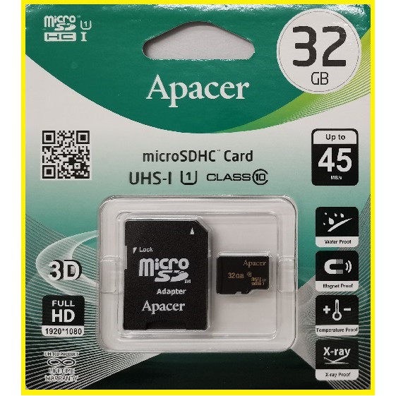 Apacer Micro Sdhc Card Uhs I U1 Class 10 45mb S Micro Sd Card 32gb 64gb Lifetime Warranty For Ip Camera Mobile Phone Shopee Malaysia