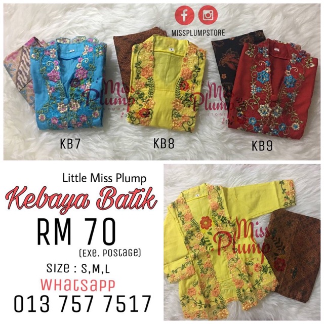  Baju  kebaya  baby klasik  sulam indonesia Shopee Malaysia