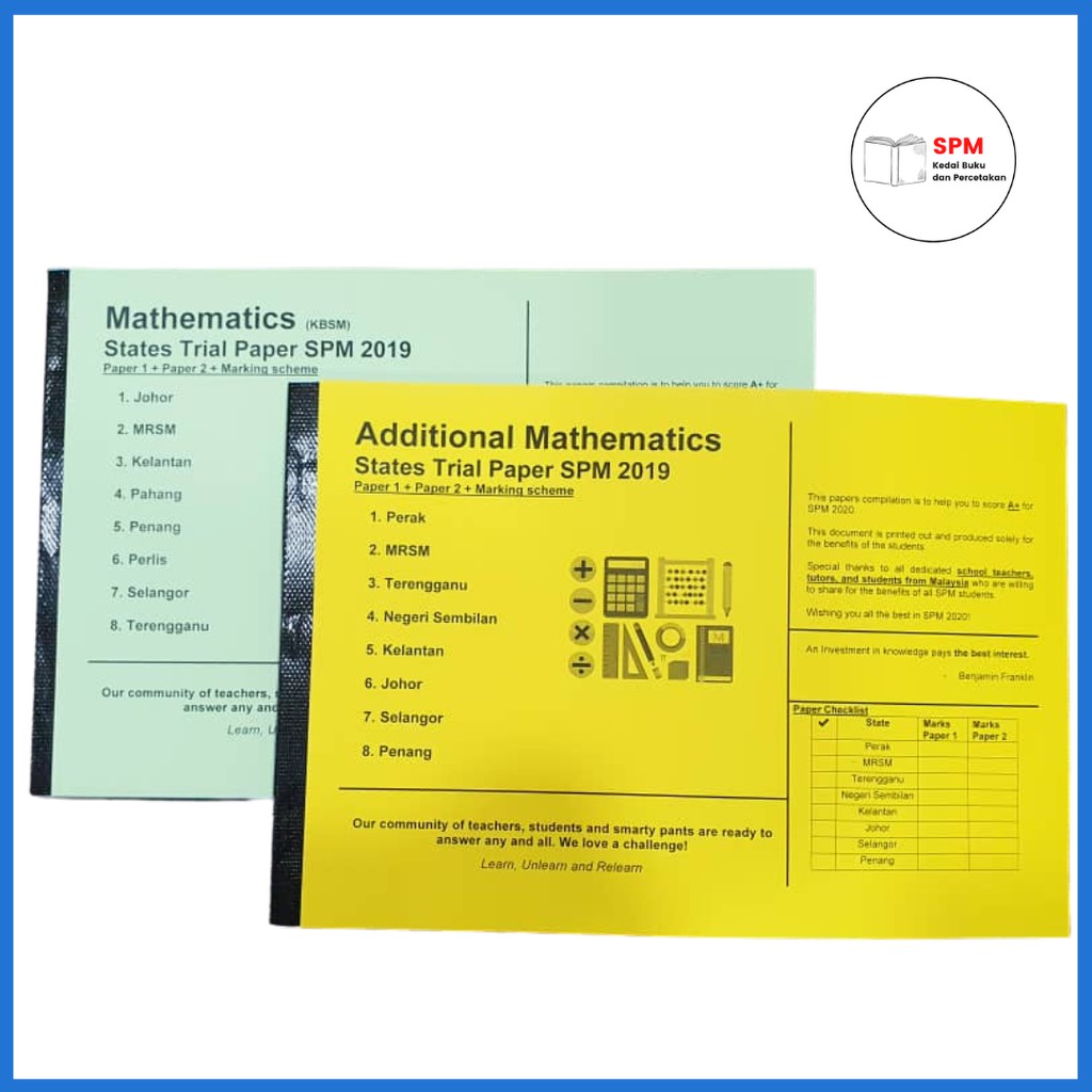 Spm Trial Papers 2019 Compilation Koleksi Soalan Peperiksaan Percubaan Negeri Spm 2019 Shopee Malaysia