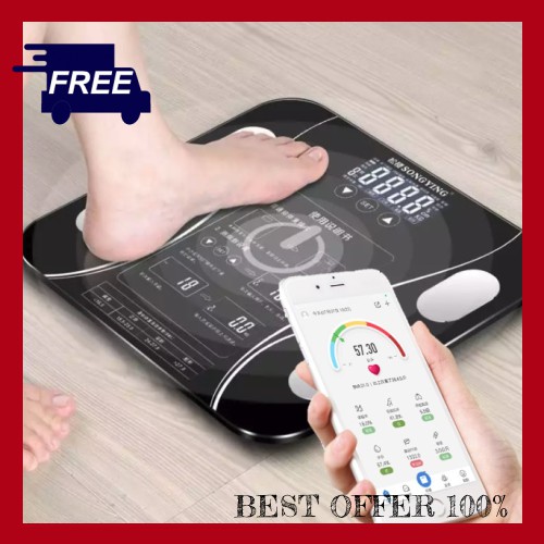 Ready Stock 80 in 1 Smart Body Fat Analyser Weighing Device Digital