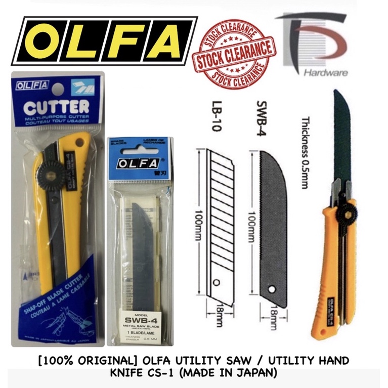 [100 ORIGINAL] OLFA UTILITY SAW / UTILITY KNIFE CS1 (MADE IN JAPAN
