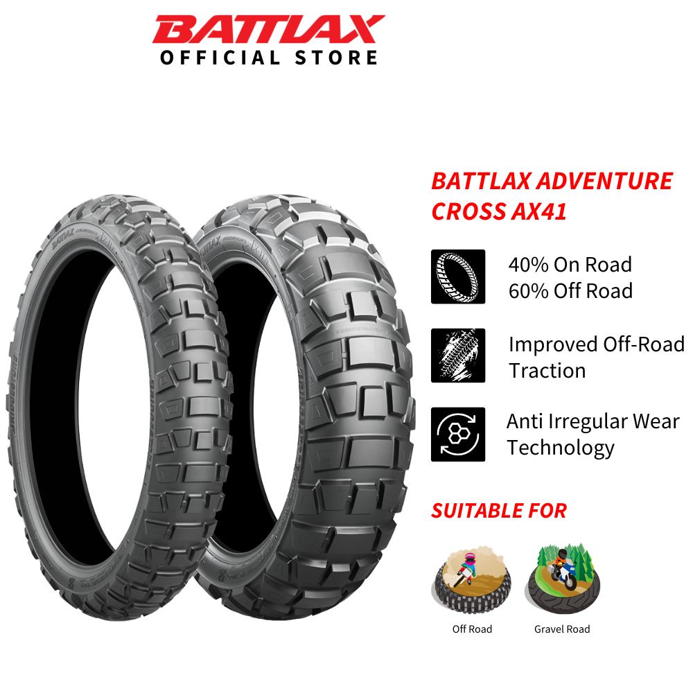 Bridgestone Battlax Adventure Cross AX41 Motorcycle Tire 120/70/19 170 ...