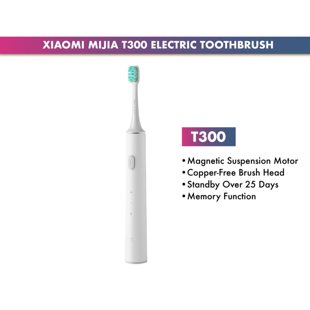 Xiaomi Mijia Mi Sonic Electric Toothbrush T300 Rechargeable 2 Mode IPX7 ...