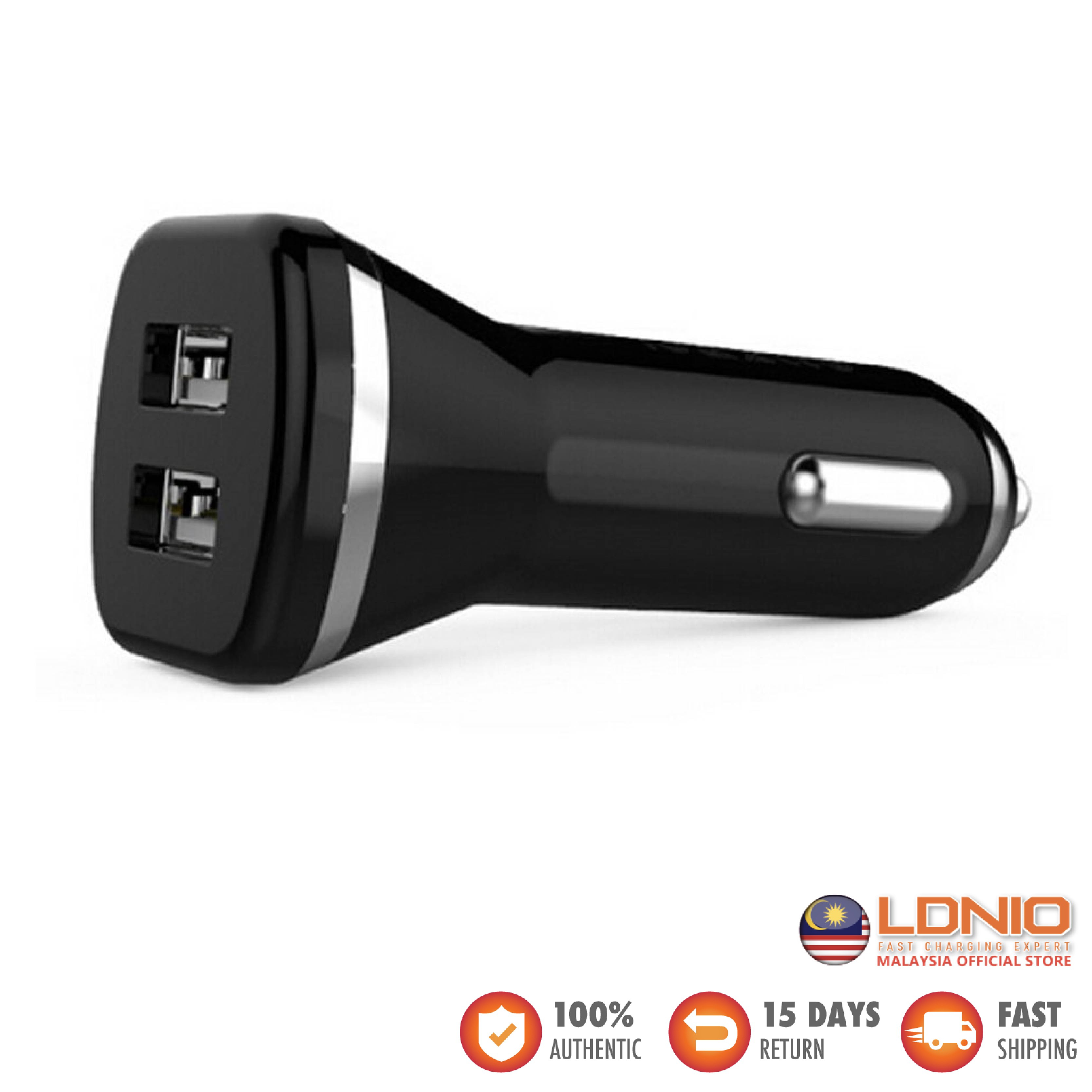 LDNIO DL-219 Dual 2 USB Car Charger with Micro USB Cable (2.1A/1m)