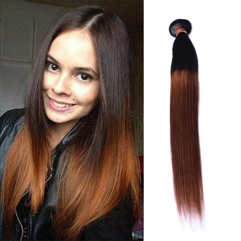 Ombre Hair Weave Virgin Brazilian Straight Human Hair 100g