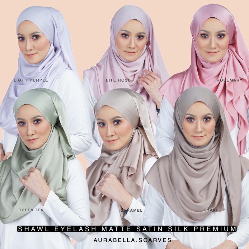 SPECIAL OFFER SHAWL EYELASH MATTE SATIN SILK PREMIUM EXCLUSIVE & ELEGANT