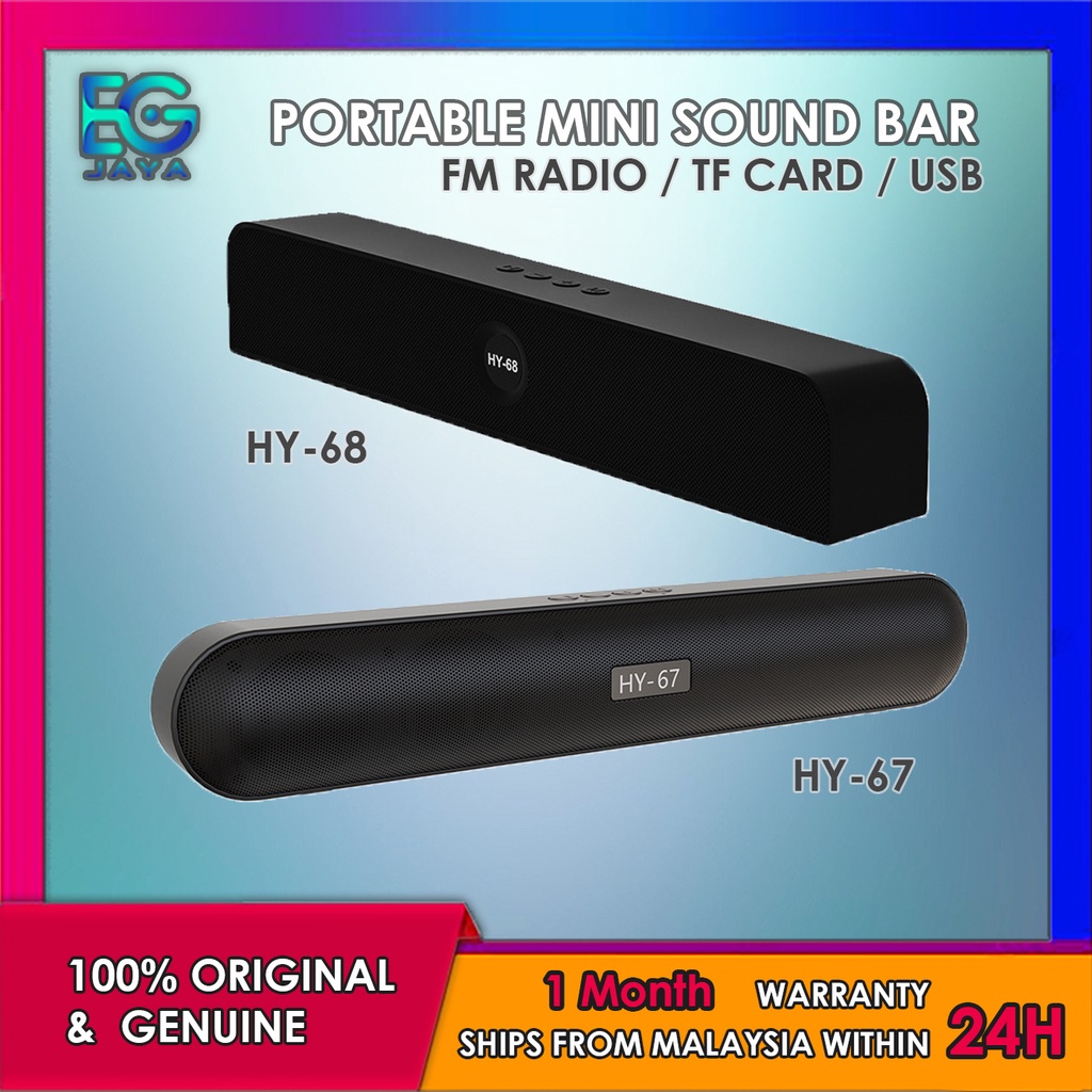 Wireless Portable Sound Bar Speaker Hy67 / Hy68 Bluetooth 5.0