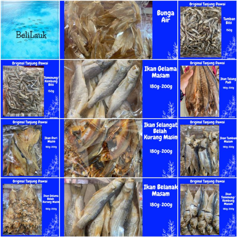 Mix Ikan Masin Ikan Masam Tanjung Dawai 180g 200g Produk Muslim