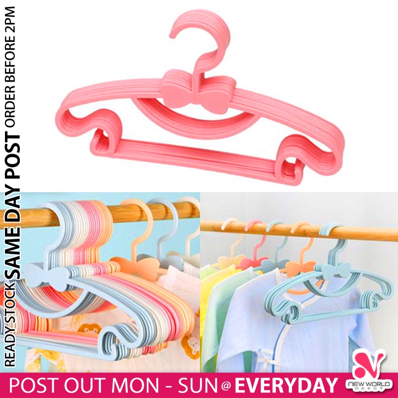 《 》Kids Baby Clothes Hanger Anti Slip Toddler Infants Cloth Holder Penyangkut Baju Kanak-Kanak 儿童衣架